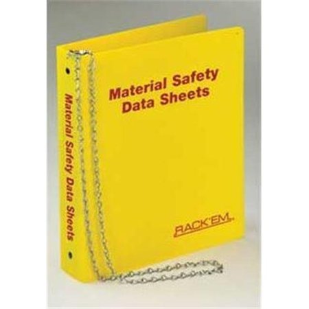 RACK’EM RACKS RackEm Racks 3013 English MSDS Binder 3 in. Ring - Holds 600 sheets 3013